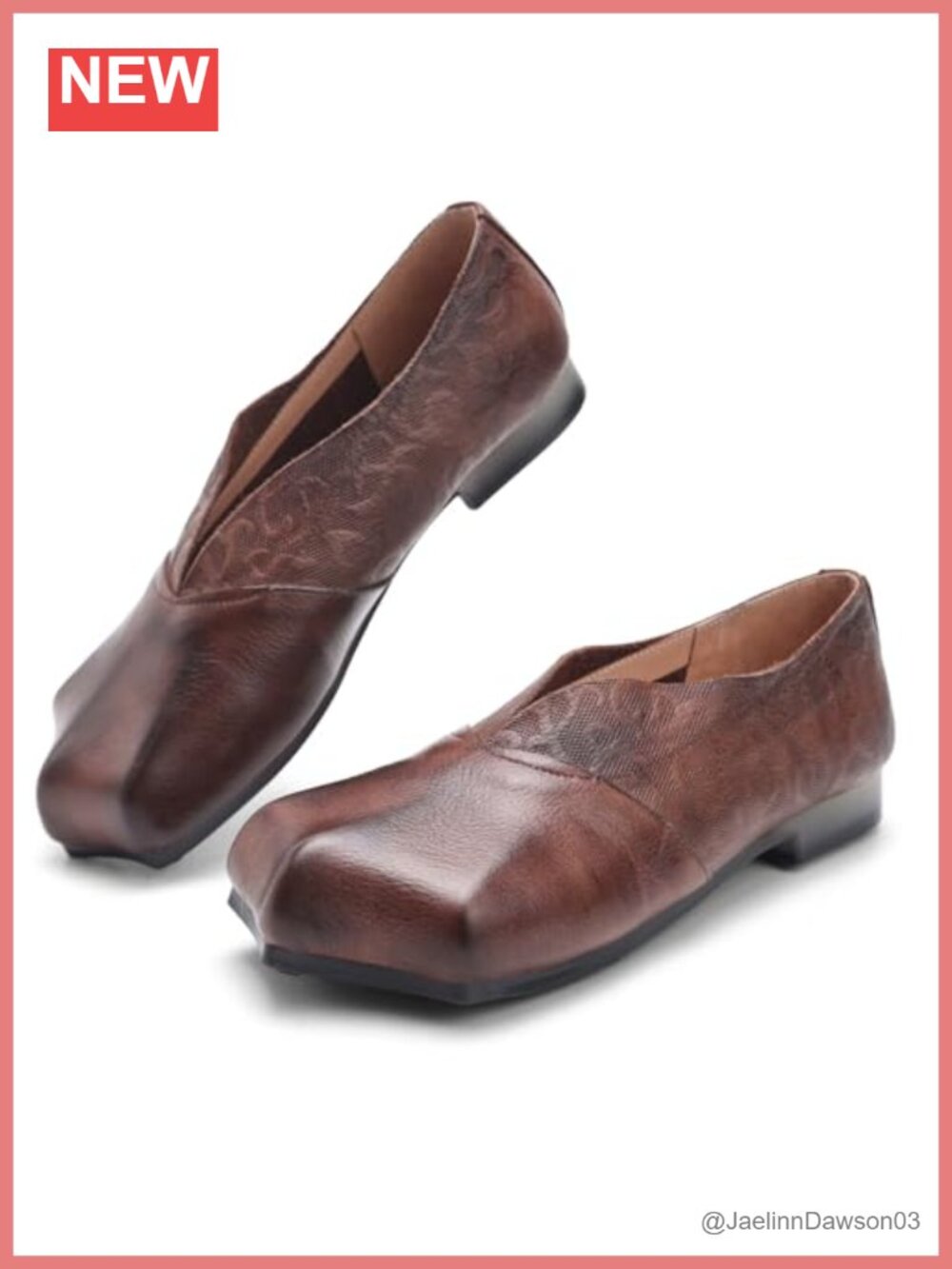Women's Soft Leather Loafers Comfortable Low Heel Dressy Office Business Casual